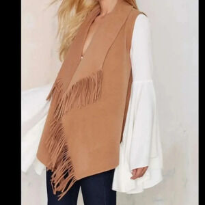 J.O.A. Los Angeles “True Grit”  Boho Fringe Vest Size Medium